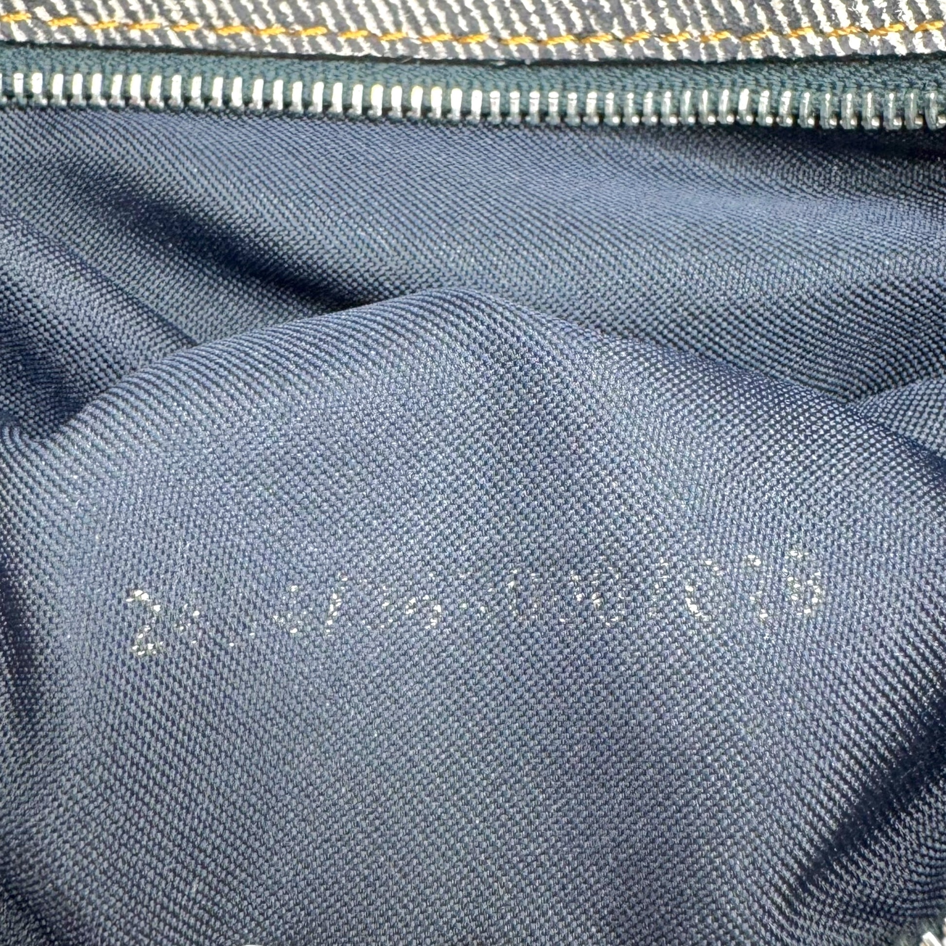 Fendi Blue 'Denim' Suede Baguette Bag - Outfit Repeater