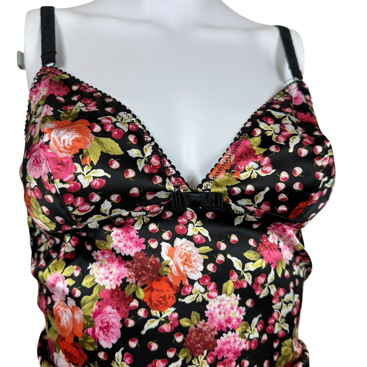 D&G Dolce & Gabbana Floral Print Silky Cami Top - Outfit Repeater