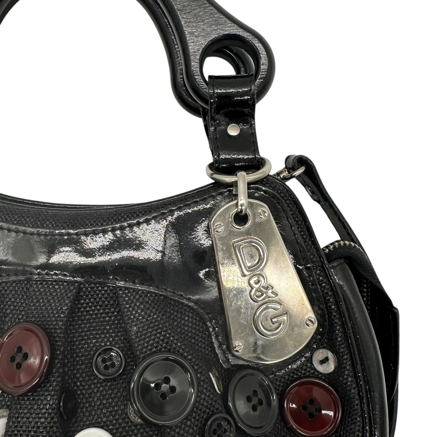 D&G Dolce & Gabbana Button Embellished 2-Way Mini Bag - Outfit Repeater