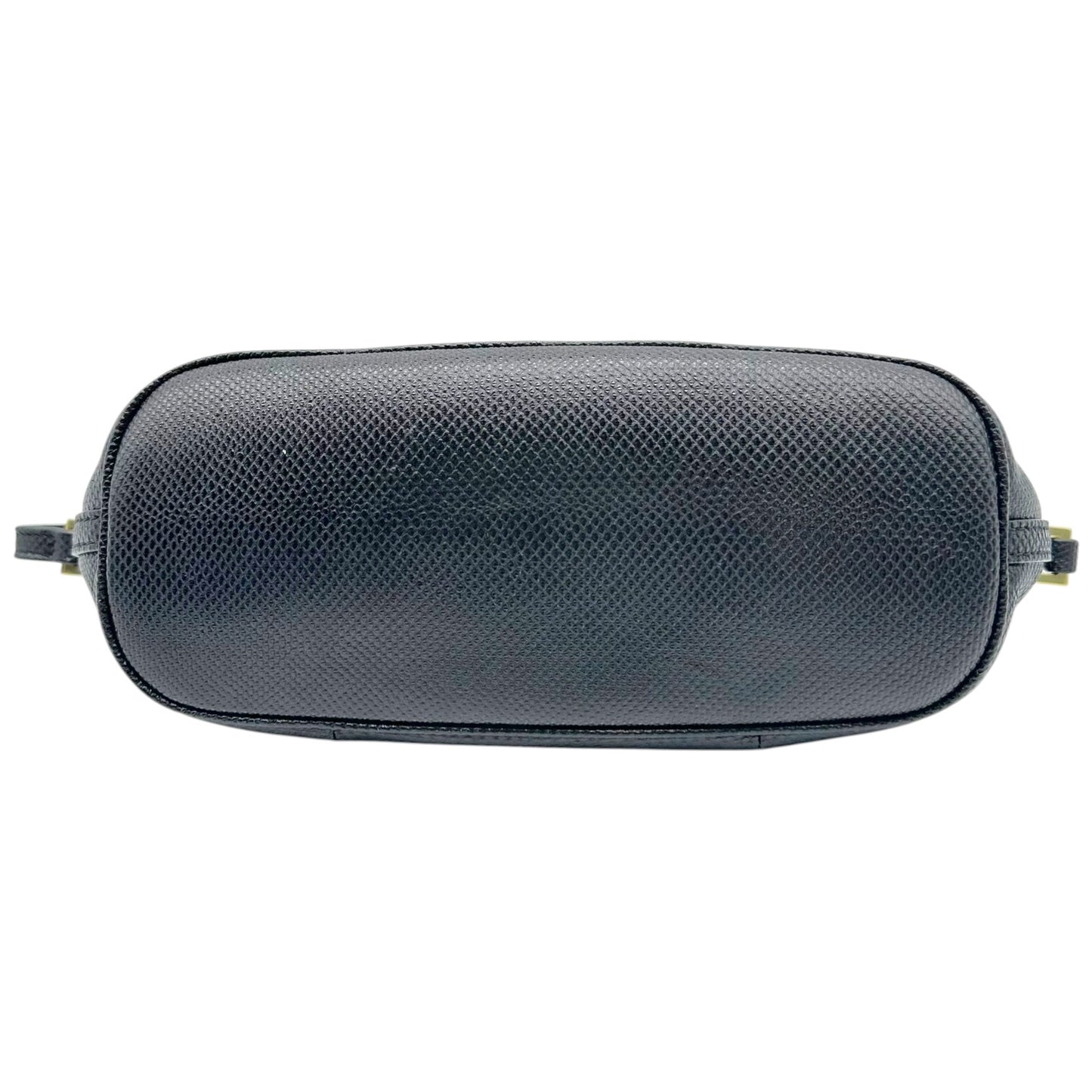 Gucci Black Gold Lizard Skin Boat Pochette Bag
