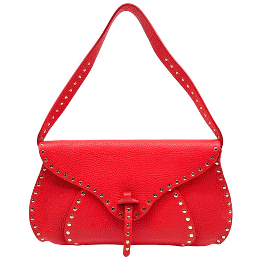 Celine Blood Orange Studded Shoulder Bag