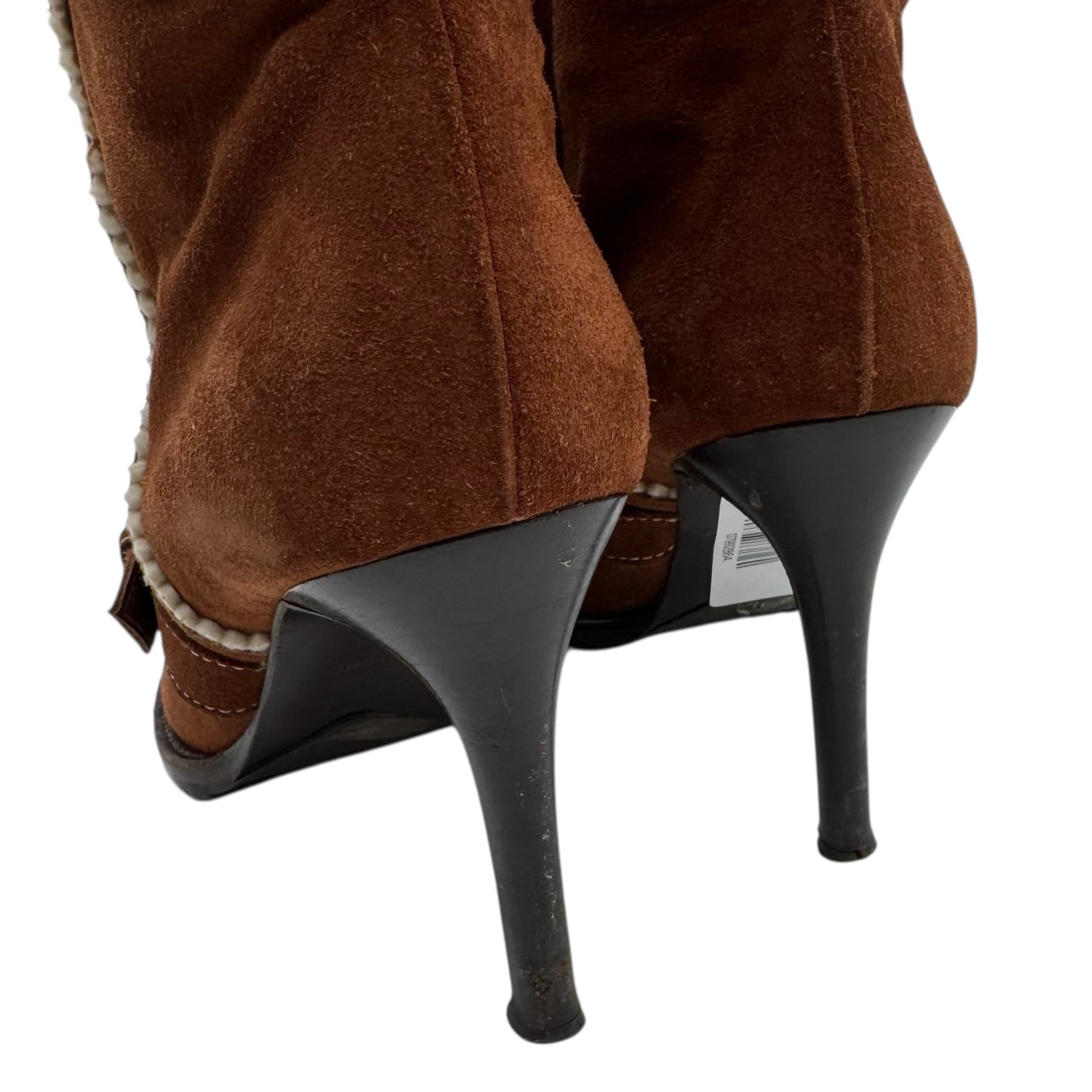 Dsquared2 Runway Suede Embroidered Thigh High Heeled Boots - Outfit Repeater