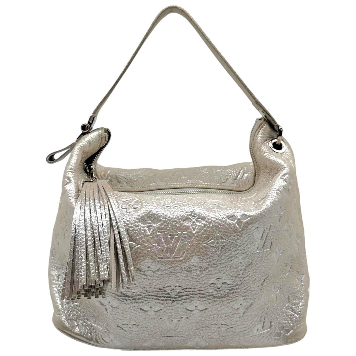 Louis Vuitton Silver Shimmer Monogram Hobo Bag