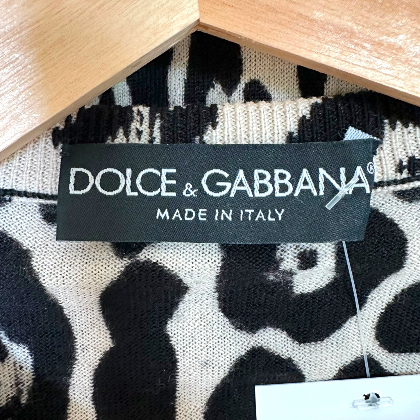 Dolce & Gabbana Leopard Print Wool Cardigan