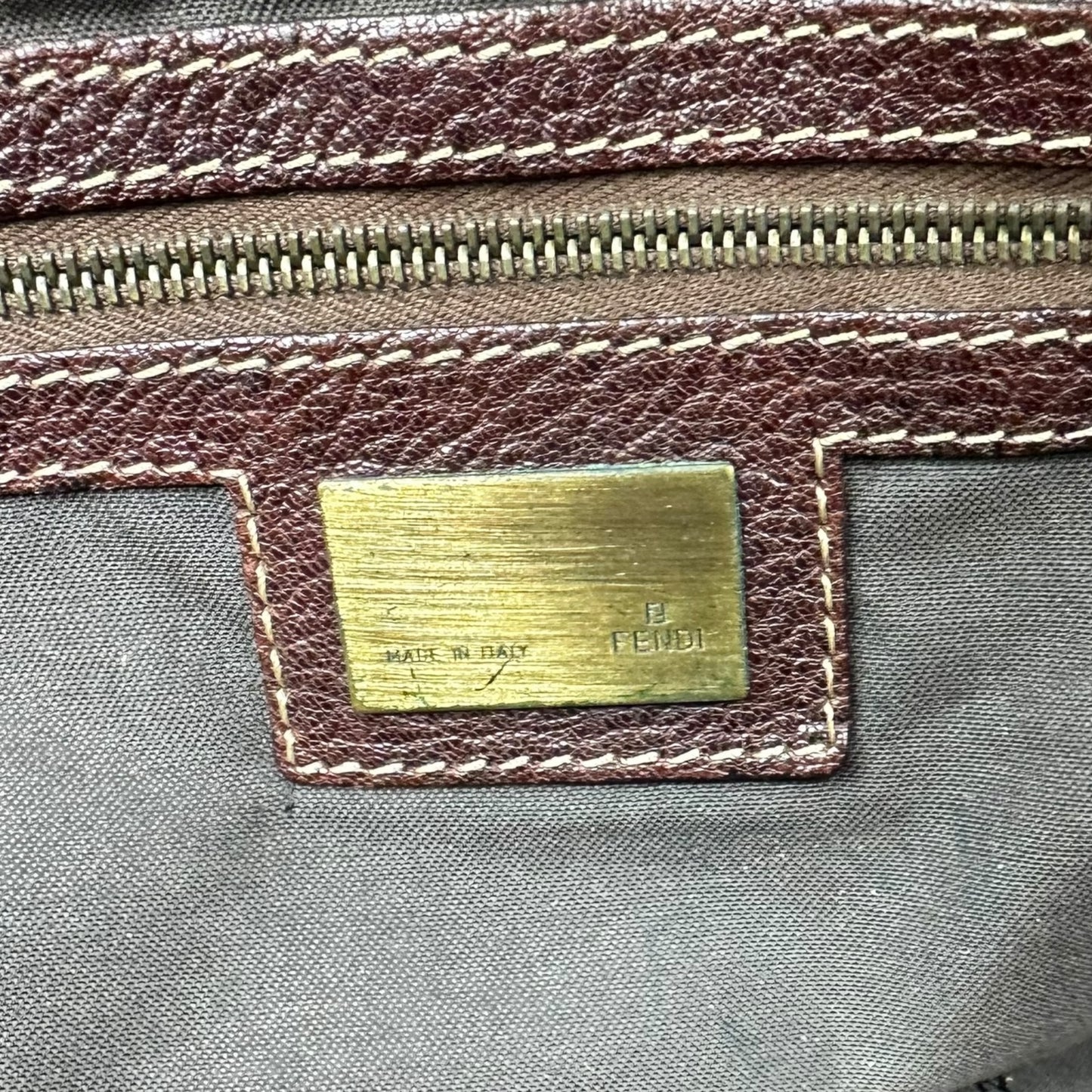 Fendi Brown Leather & Suede Shoulder Bag - Outfit Repeater