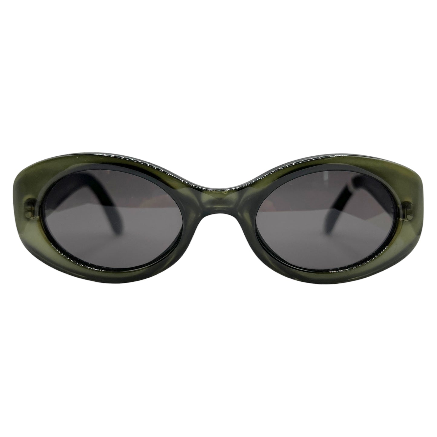 Gucci Green Iridescent & Black Oval Sunglasses 2438/S