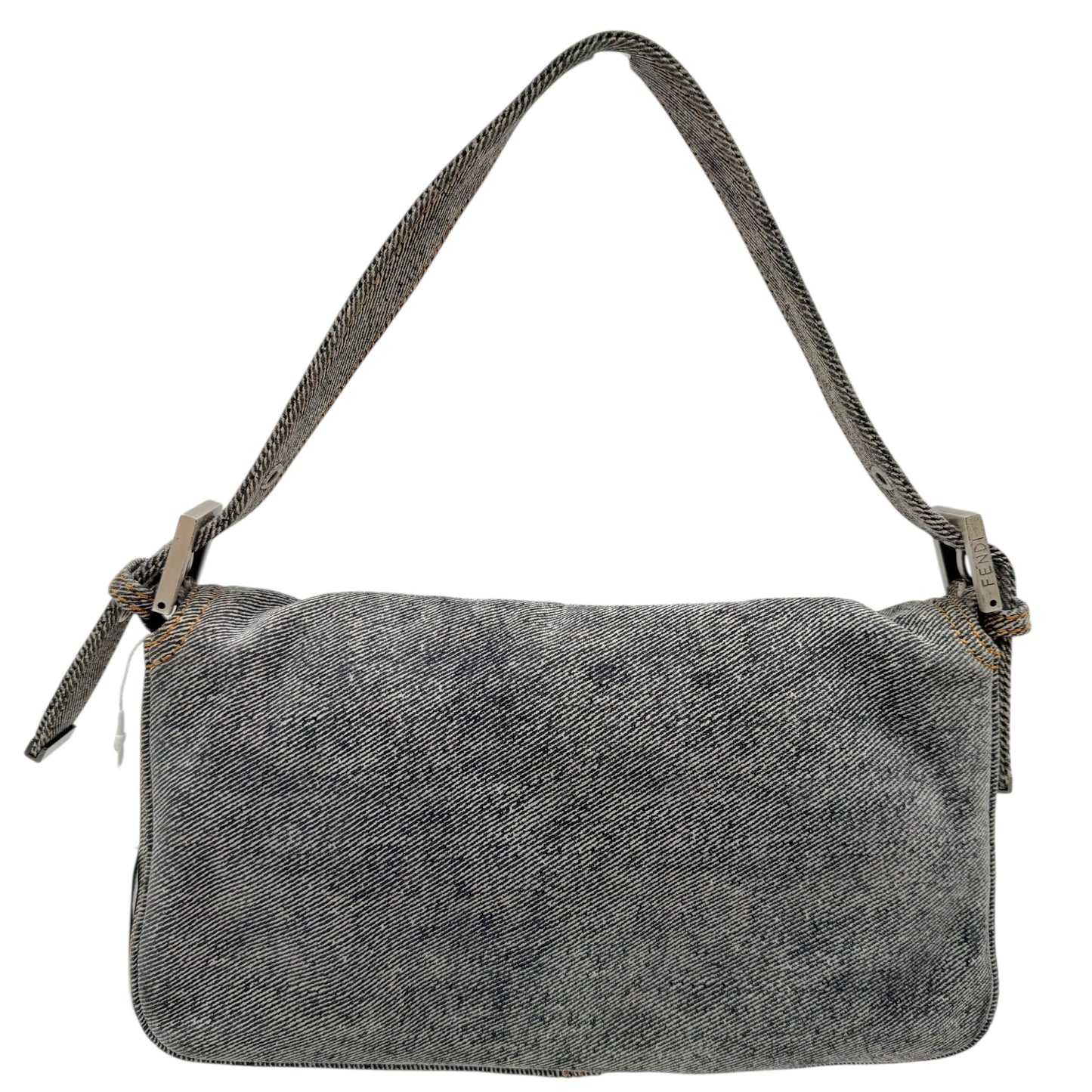 Fendi Blue 'Denim' Suede Baguette Bag - Outfit Repeater