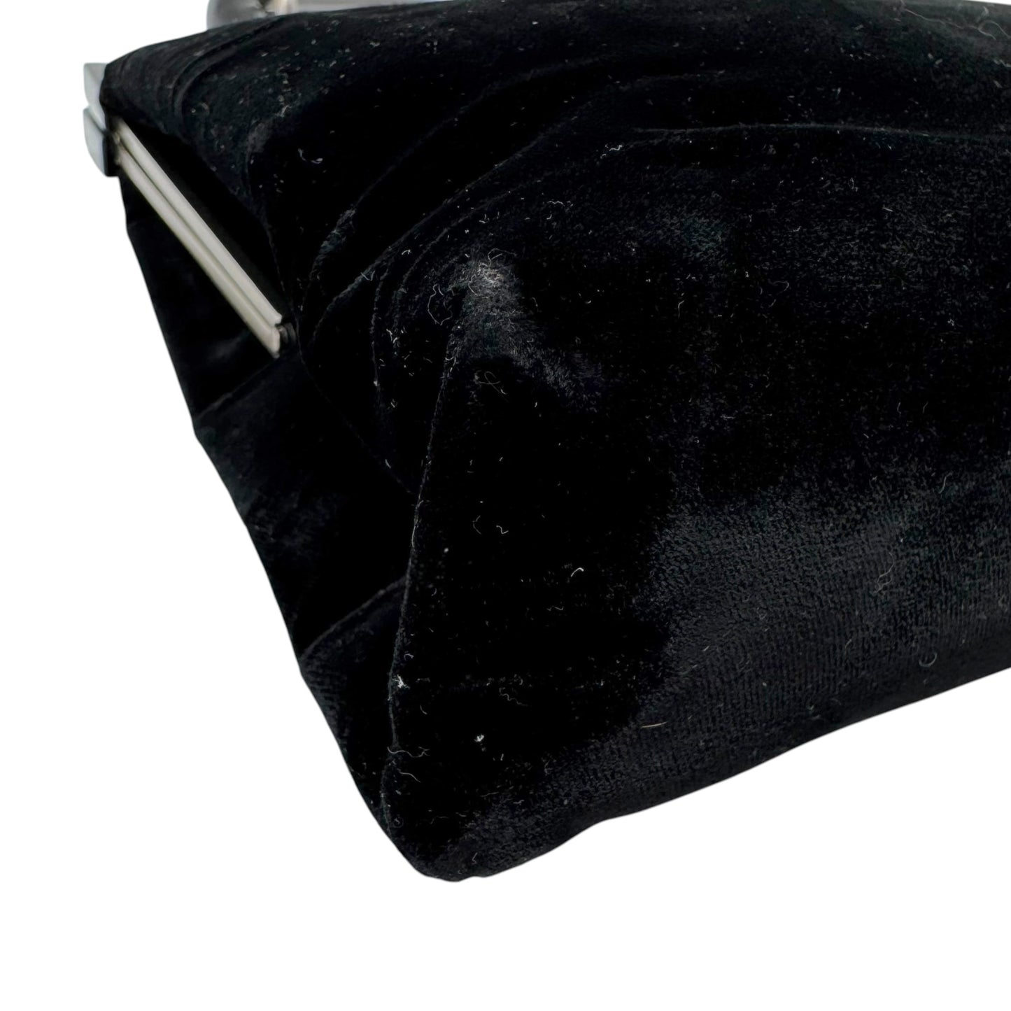 Yves Saint Laurent by Tom Ford Black Velvet Mombasa Top Handle Evening Bag RARE