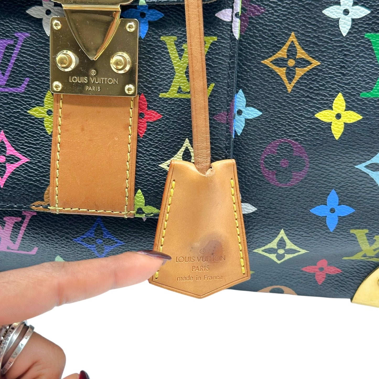 Louis Vuitton Black Multicolor Murakami Monogram Speedy 30 Handbag