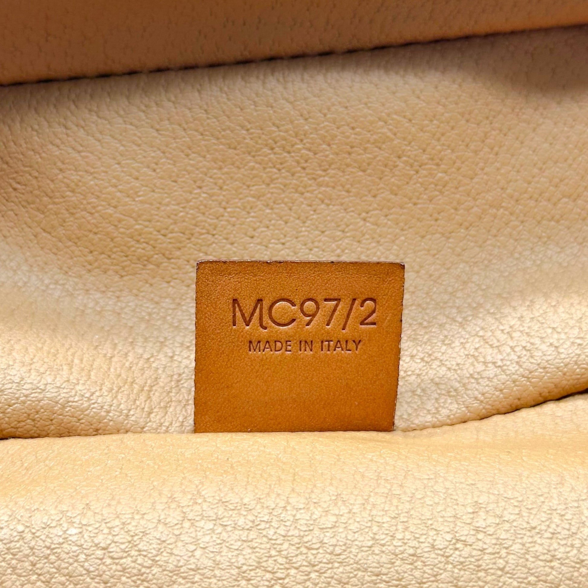 Celine Brown Triomphe Monogram Top Handle Vanity Bag