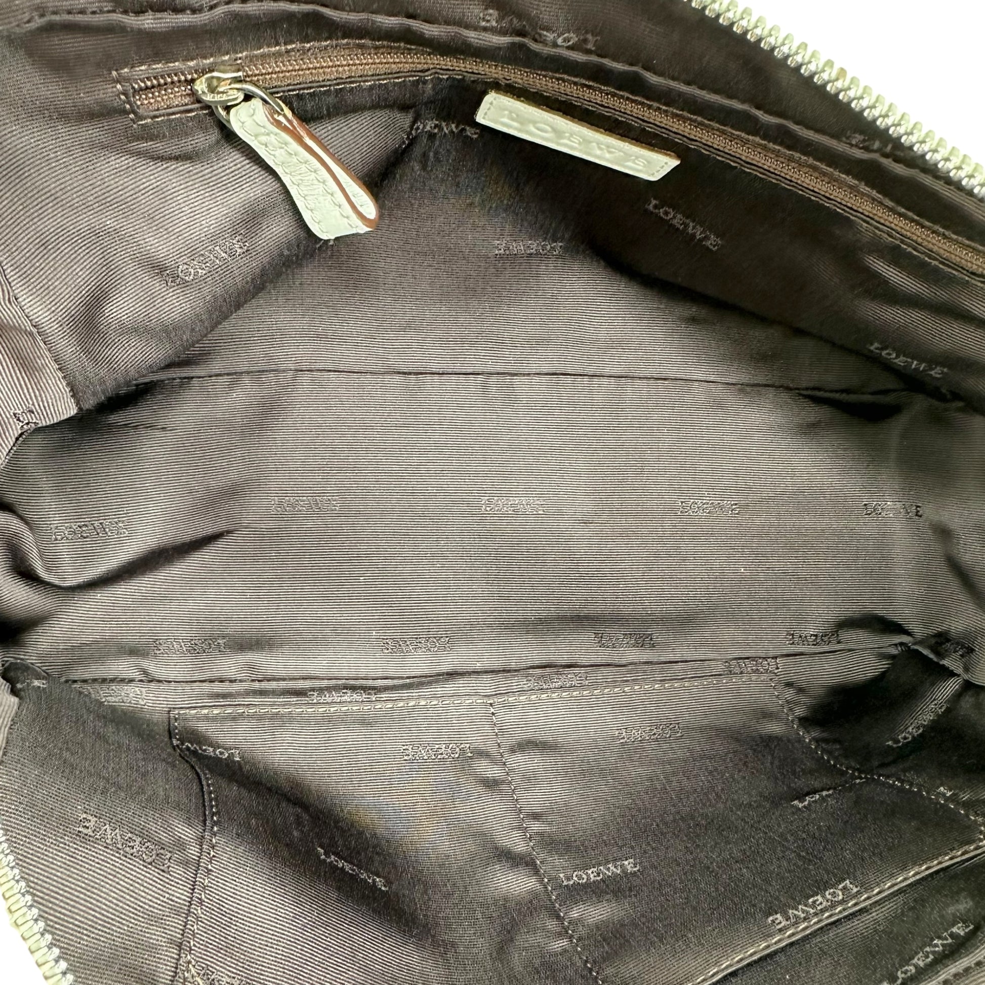 Loewe Studded Anagram White Leather Shoulder Bag - Outfit Repeater