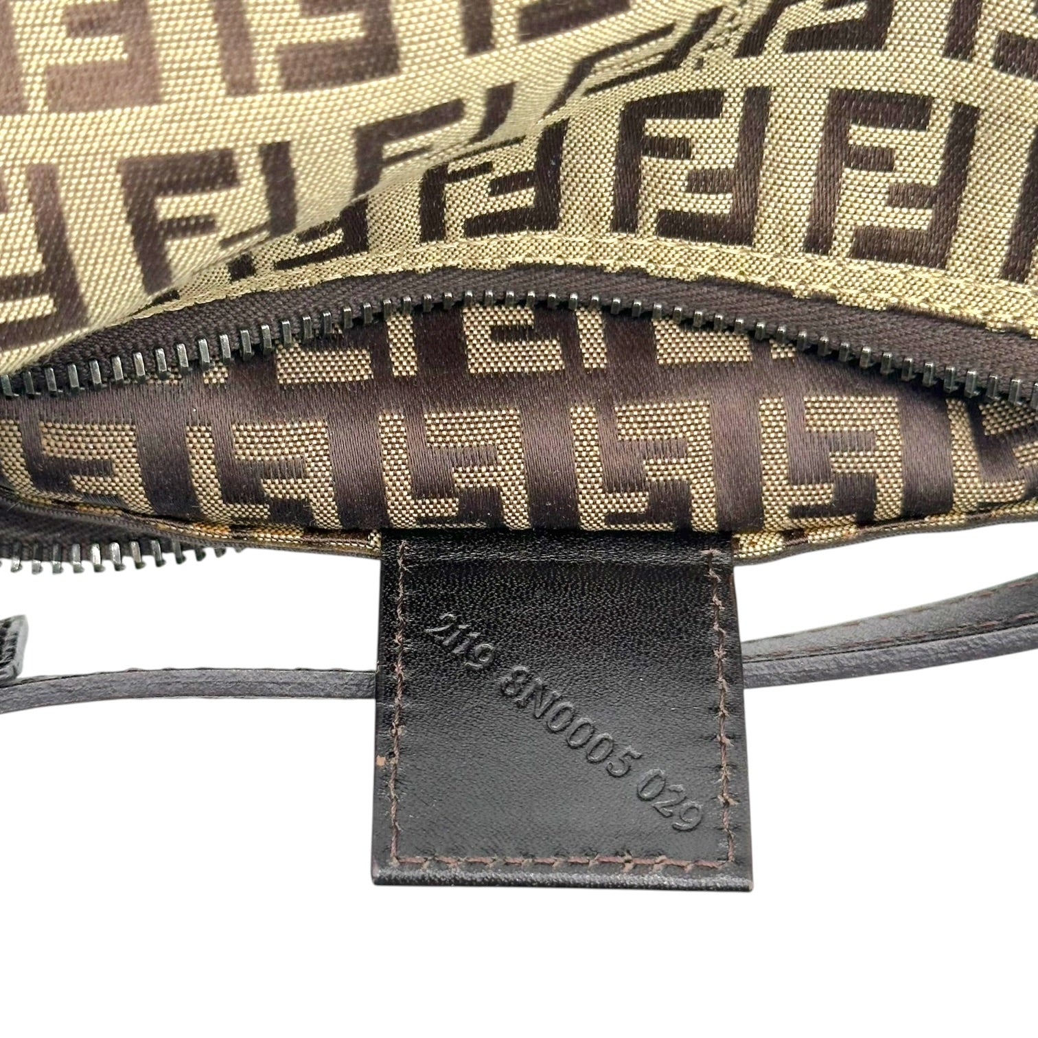 Fendi Mini Pochette Bag Tan Brown Zucchino Monogram