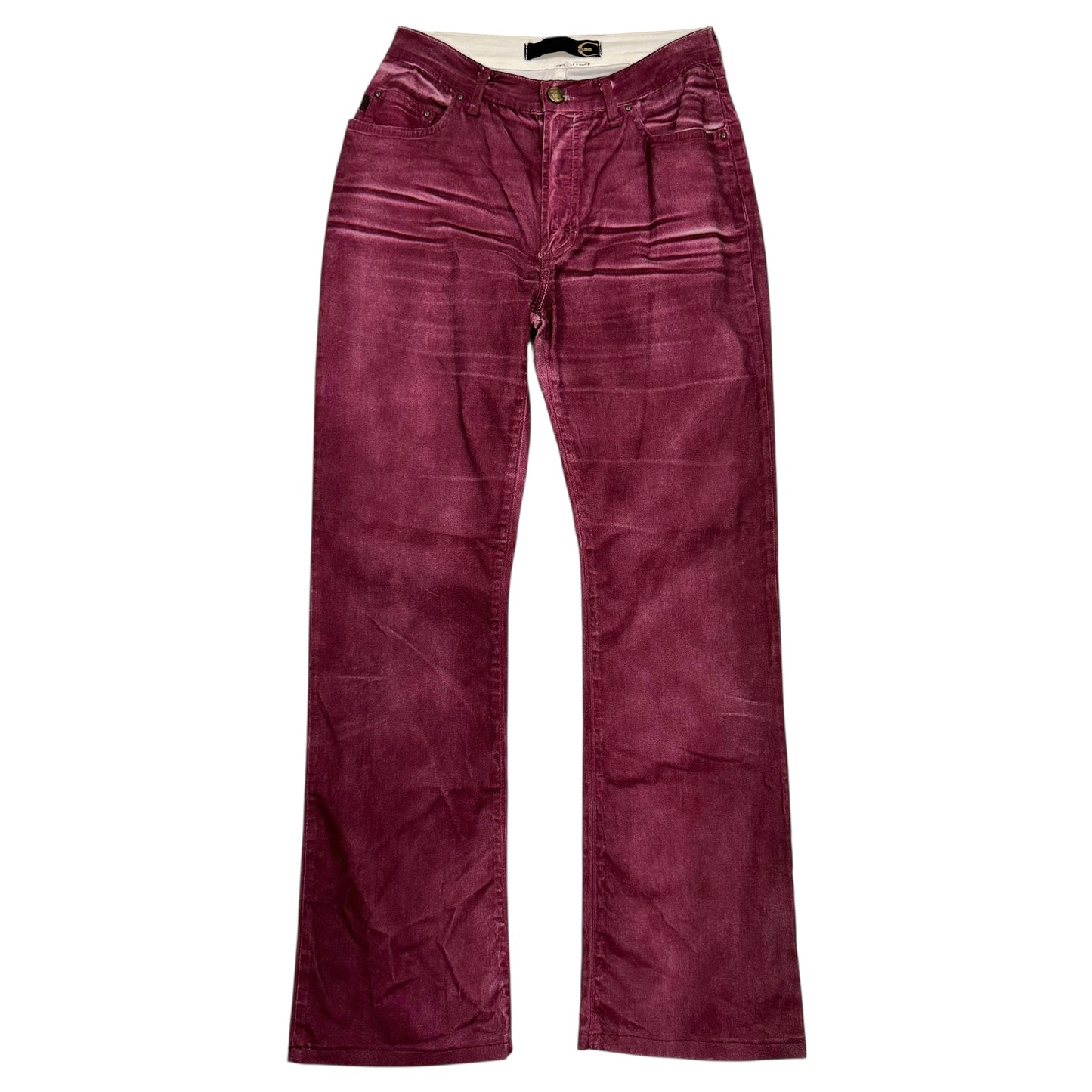 Just Cavalli Roberto Cavalli Burgundy 'Faded' Jeans - Outfit Repeater