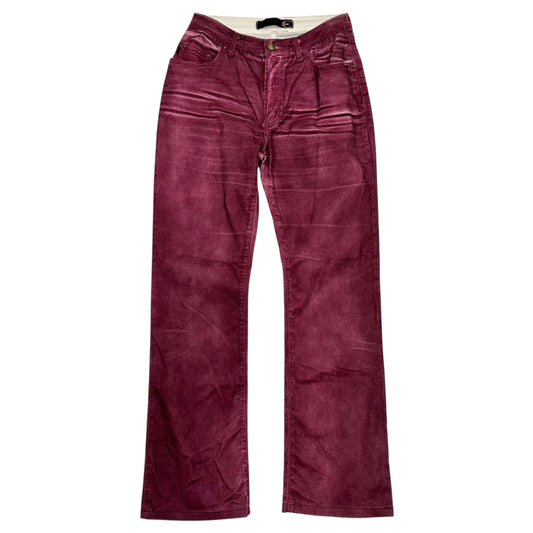 Just Cavalli Roberto Cavalli Burgundy 'Faded' Jeans - Outfit Repeater