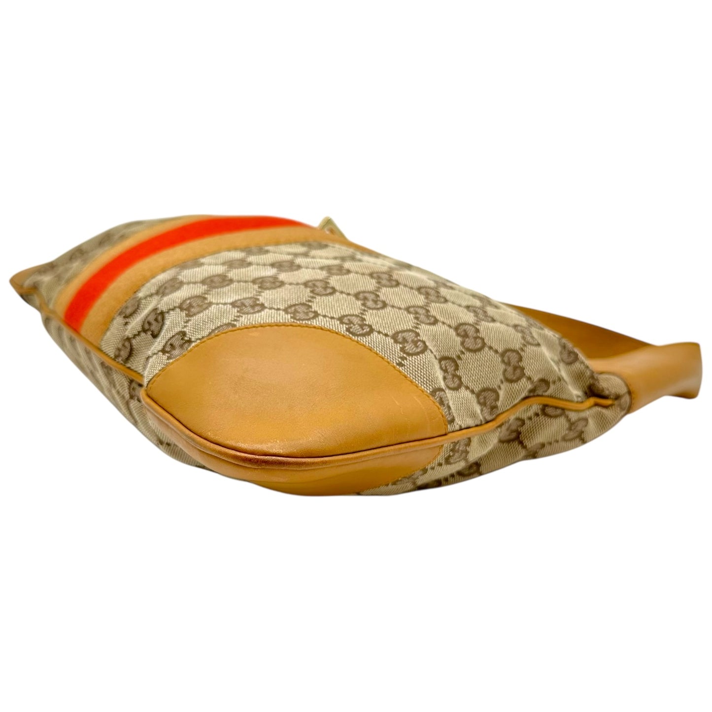 Gucci Tan Monogram Stripe Jackie Bag
