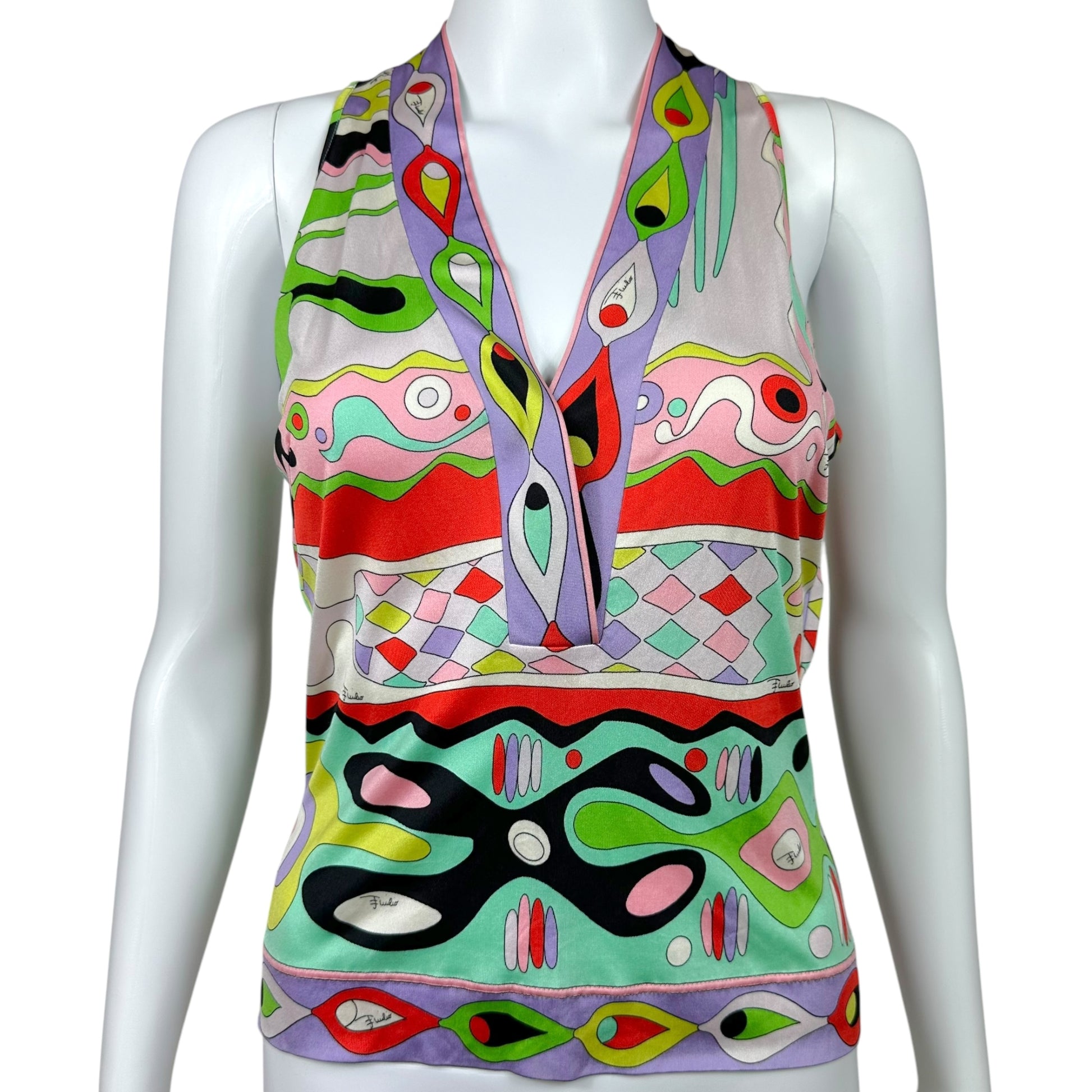 Emilio Pucci Multicolor V-Neck Tank - Outfit Repeater