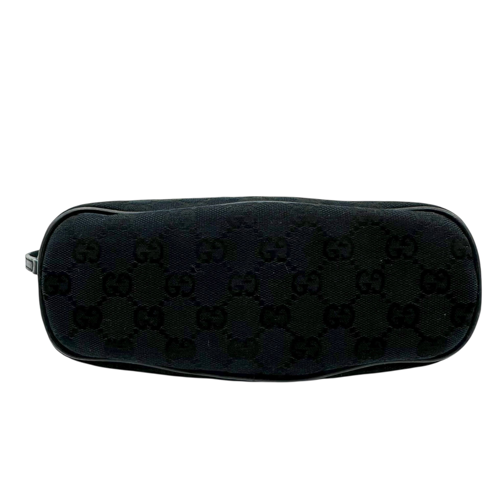 Gucci Black Monogram Canvas Boat Bag Pochette - Outfit Repeater