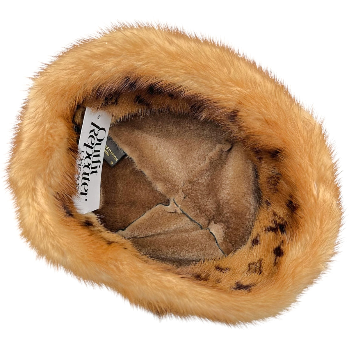 Louis Vuitton Monogram Hat Shearling Mink Fur