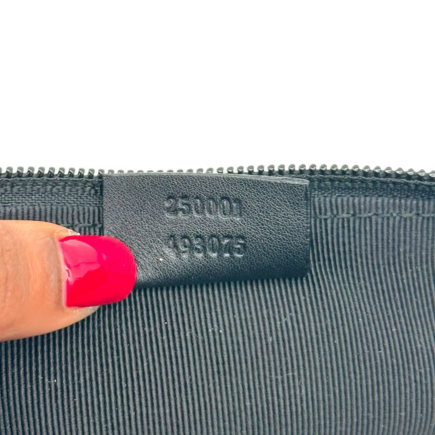 Gucci Black Gold Lizard Skin Boat Pochette Bag