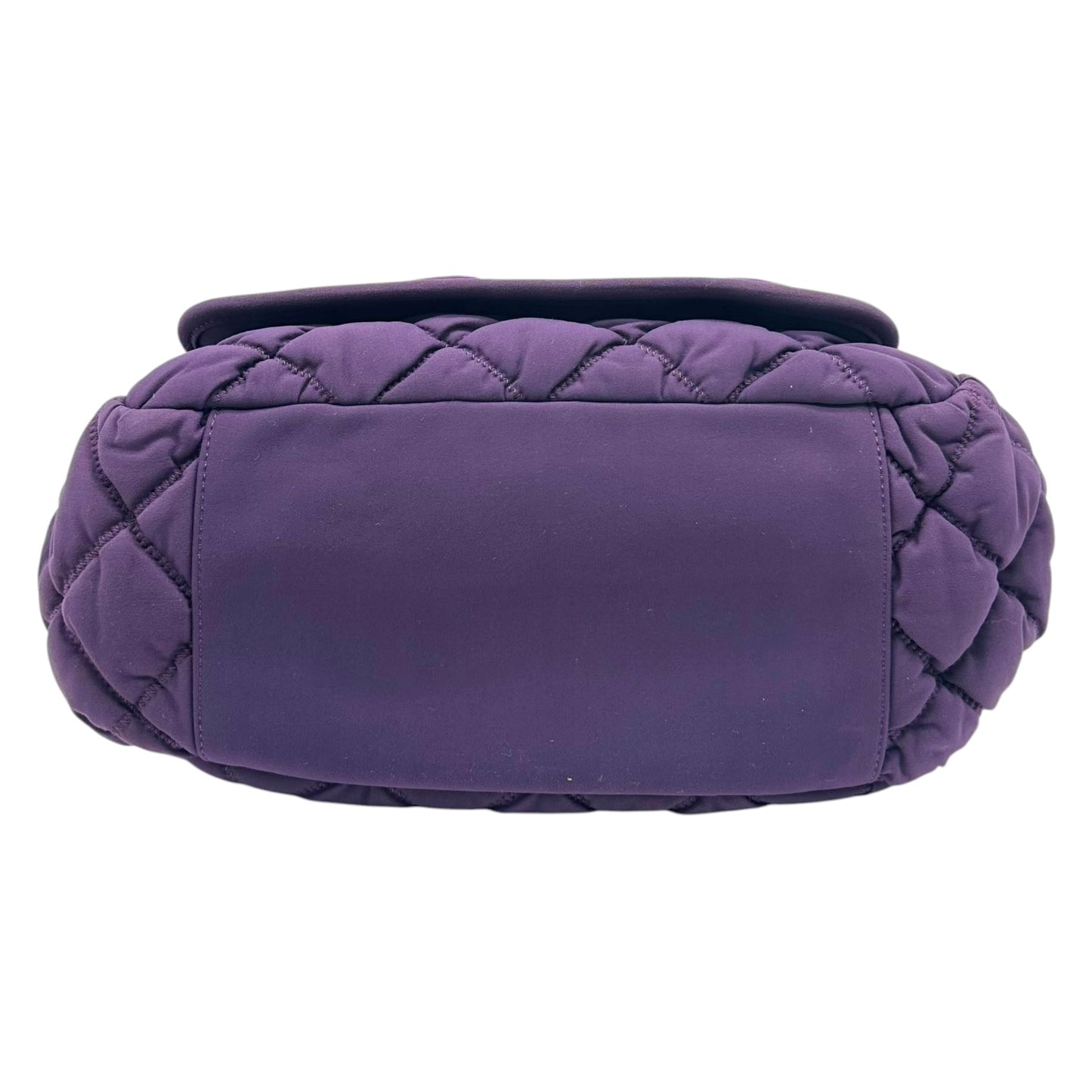 Chanel Purple Quilted Bubble Shoulder Flap Bag