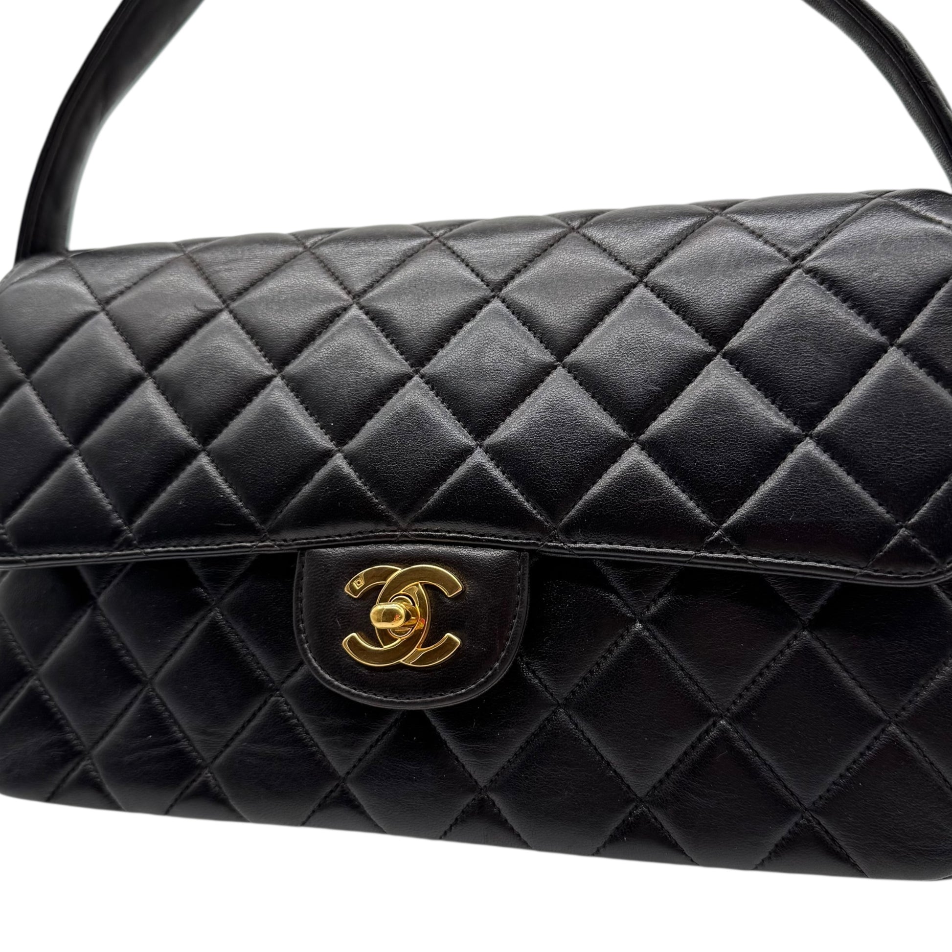 Chanel Black Matelasse Lambskin Medium Double Sided Flap Bag 1996-97 - Outfit Repeater