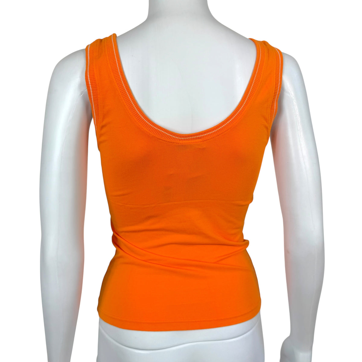 D&G Dolce & Gabbana Orange White Logo Tank Top