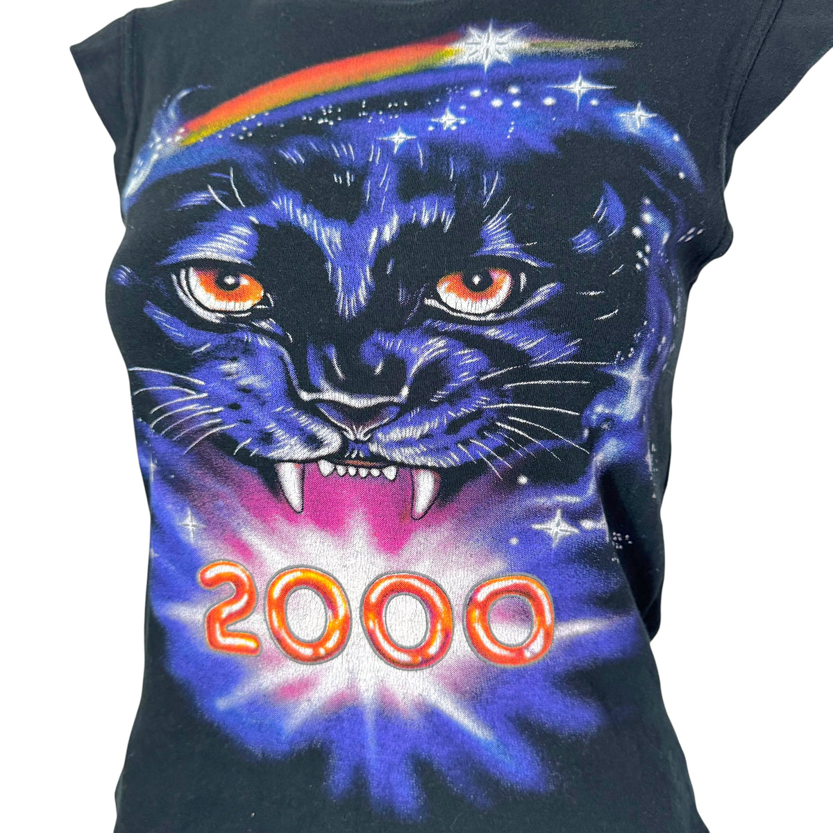 Chloe Black Cat Graphic T-Shirt Early 2000s Vintage
