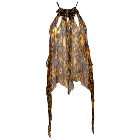 Jean Paul Gaultier Silk Asymmertical High Neck Blouse