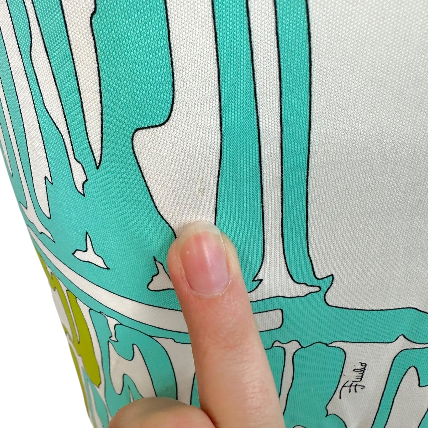 Emilio Pucci Turquoise & Pink Printed Midi Skirt