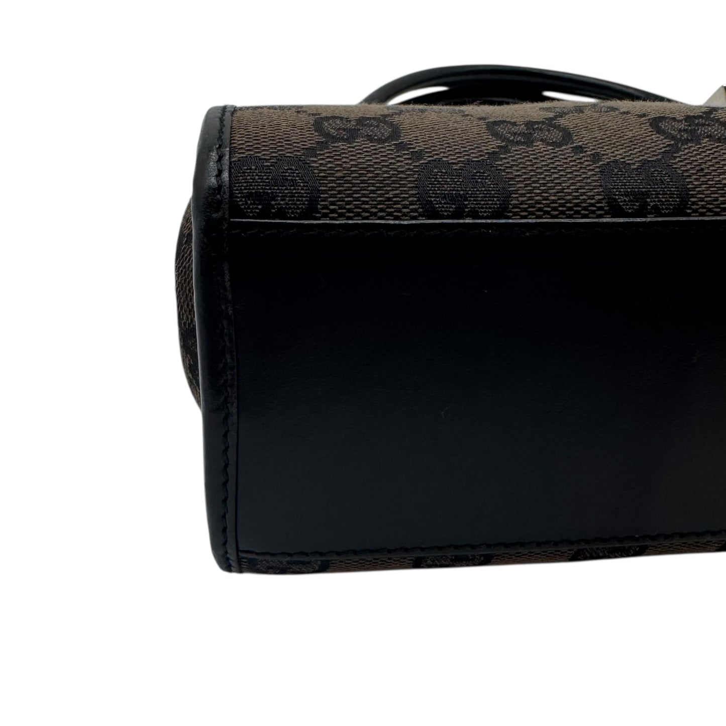 Gucci Brown & Black Monogram Canvas Mini Jackie Bag