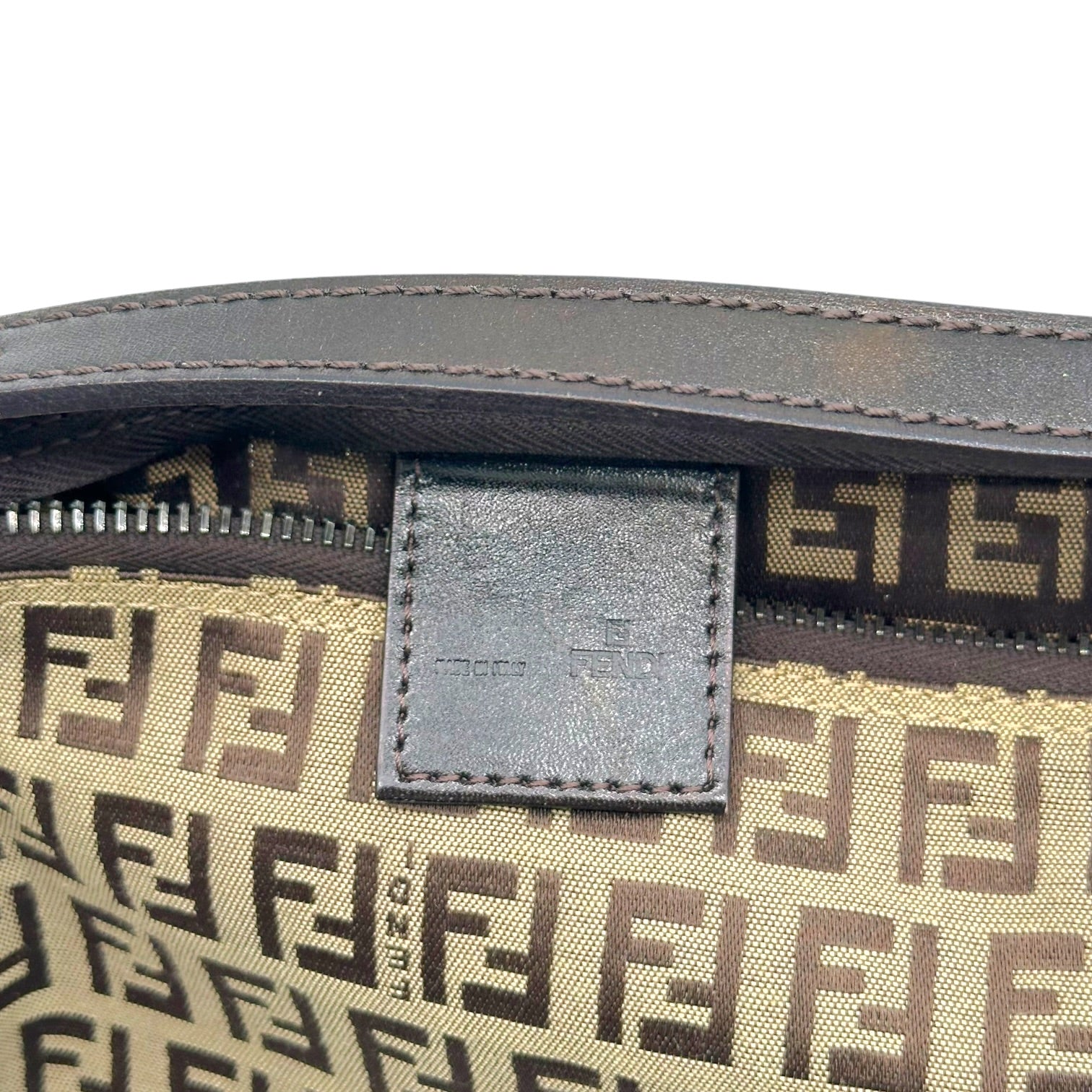 Fendi Mini Pochette Bag Tan Brown Zucchino Monogram