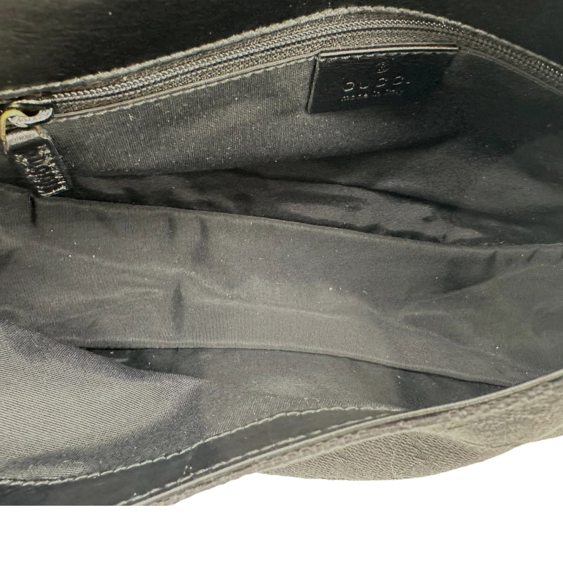 Gucci Black Monogram Crossbody Satchel Bag - Outfit Repeater