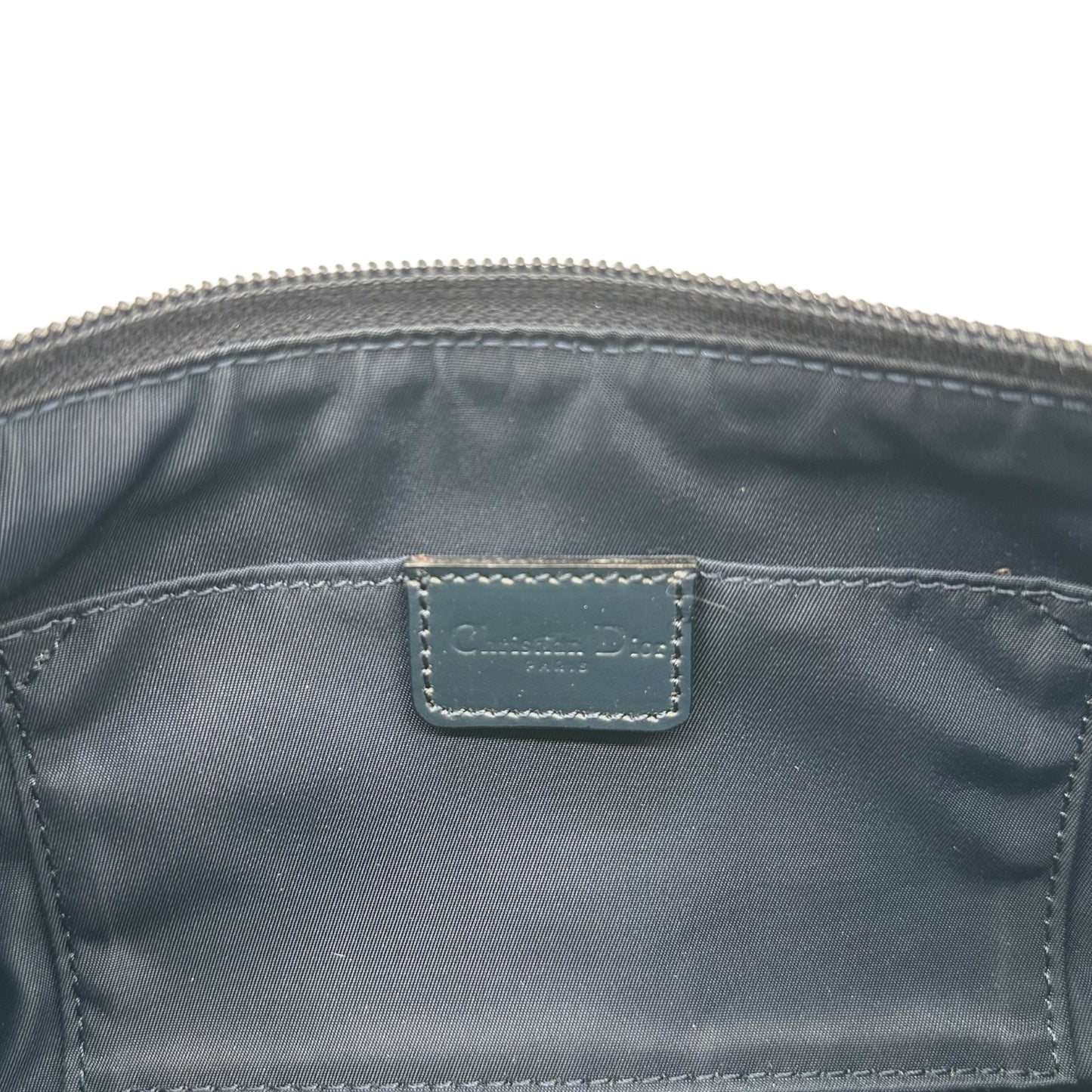 Christian Dior Navy Blue Monogram Trotter Shoulder Pochette Bag