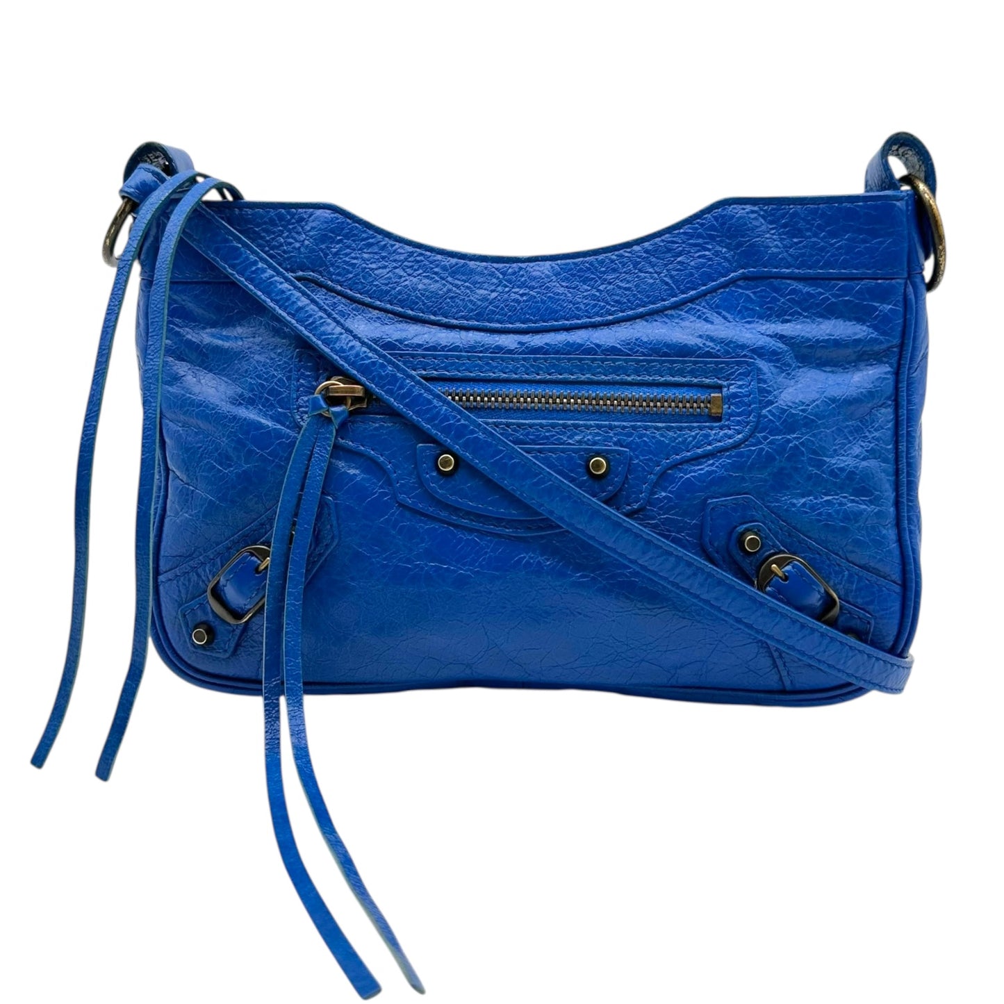 Balenciaga Cobalt Blue Crossbody City Bag
