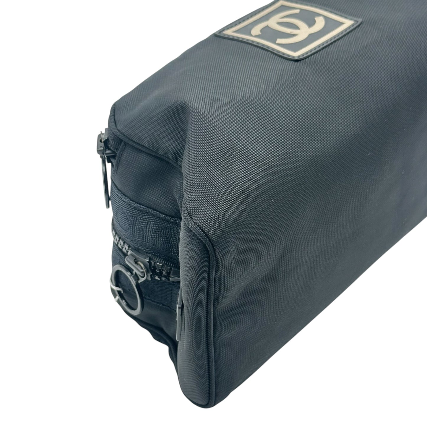 Chanel Sport Black Nylon Multi-Zip Cosmetic Bag 2002-03