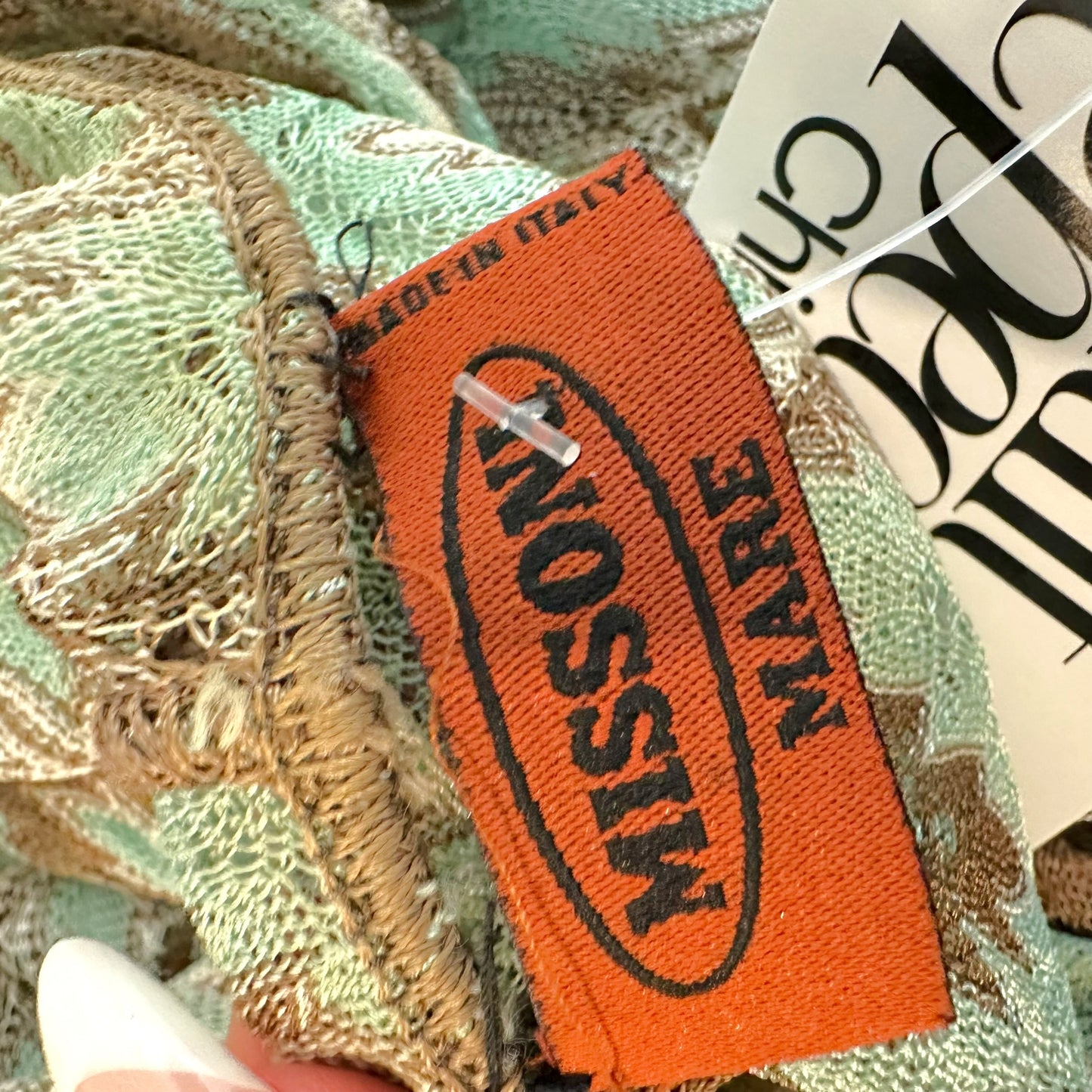 Missoni Mare Turquoise & Brown Hooded Mini Dress