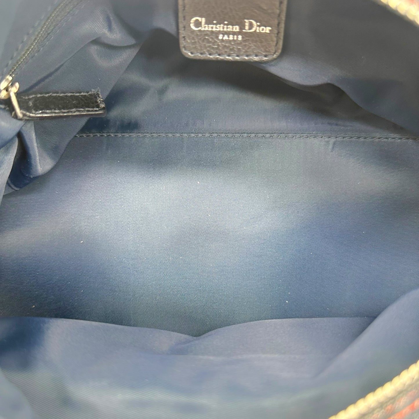 Christian Dior Navy Trotter Monogram Flight Bag