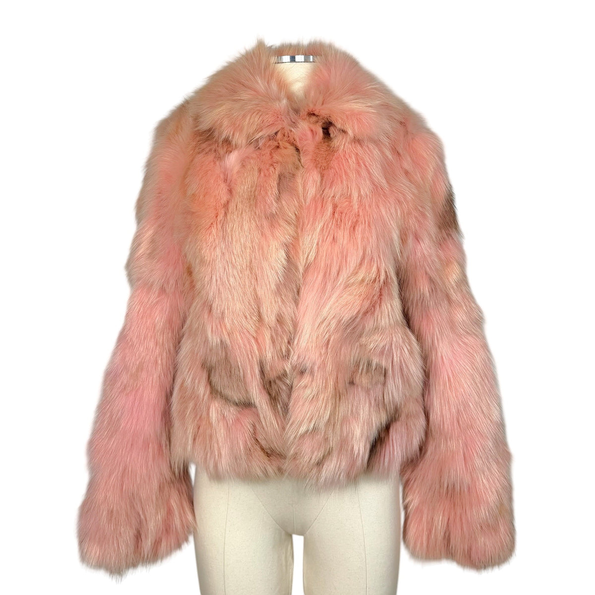 Vintage Pink Fox Fur Coat