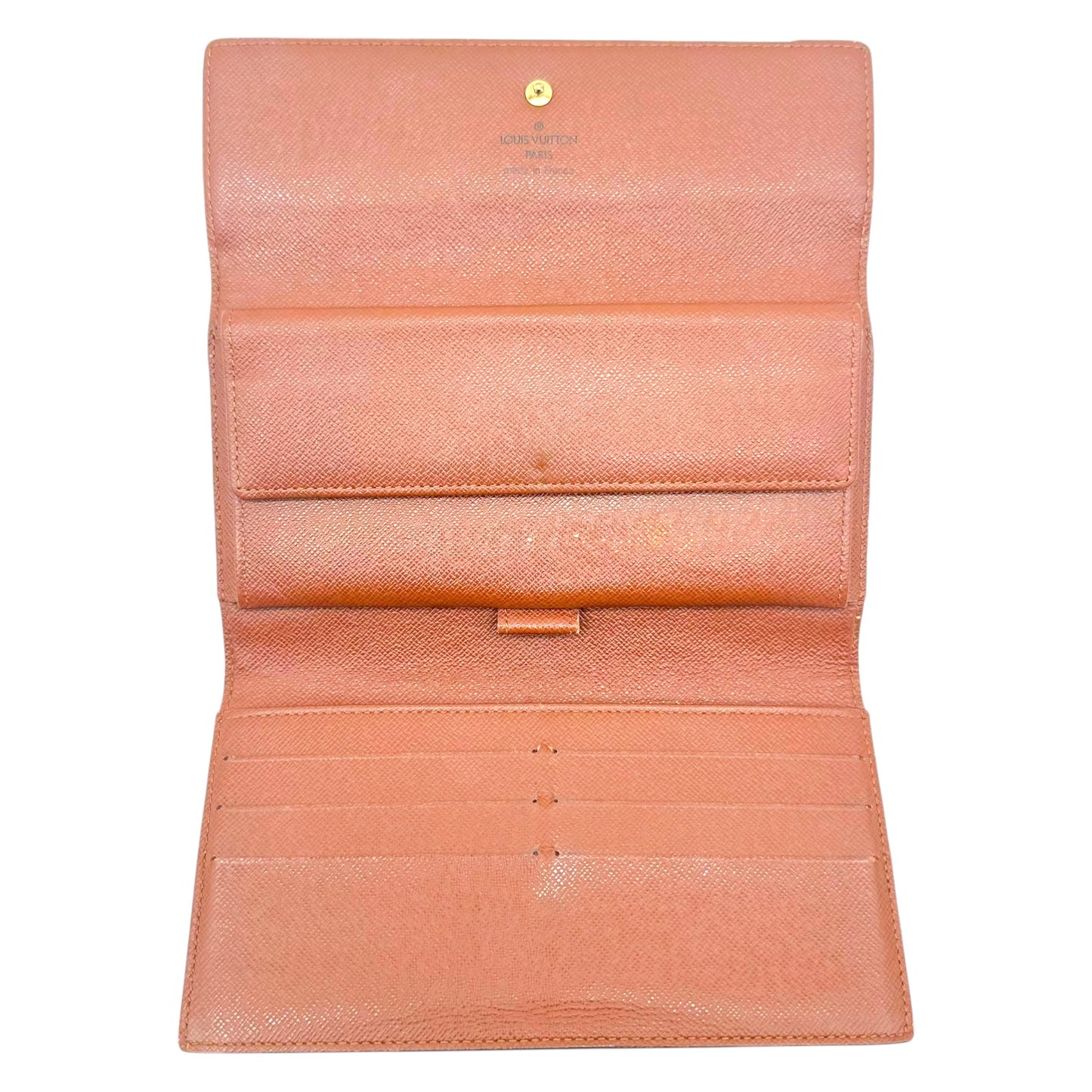 Louis Vuitton Long Snap Wallet Brown Monogram Canvas
