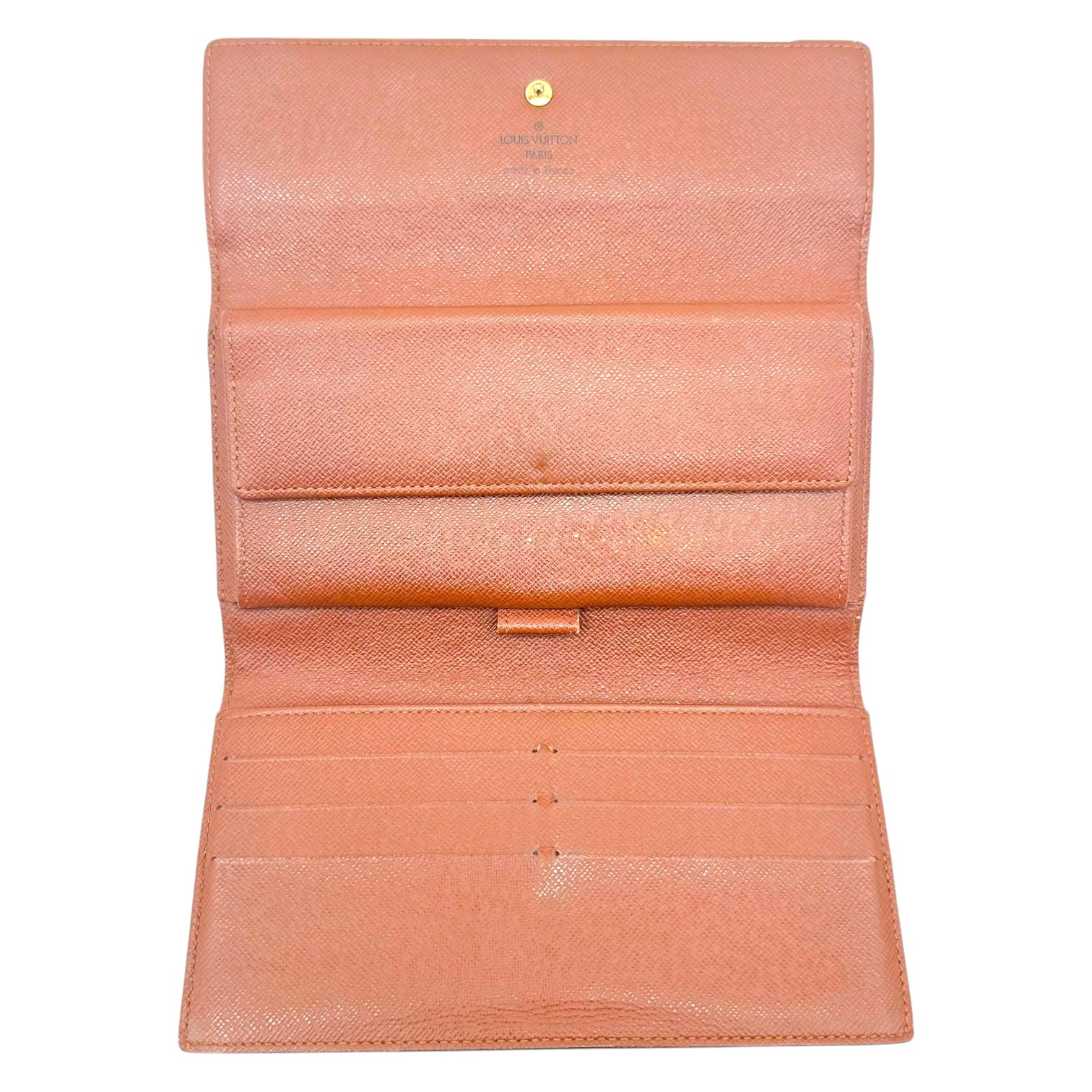 Louis Vuitton Long Snap Wallet Brown Monogram Canvas