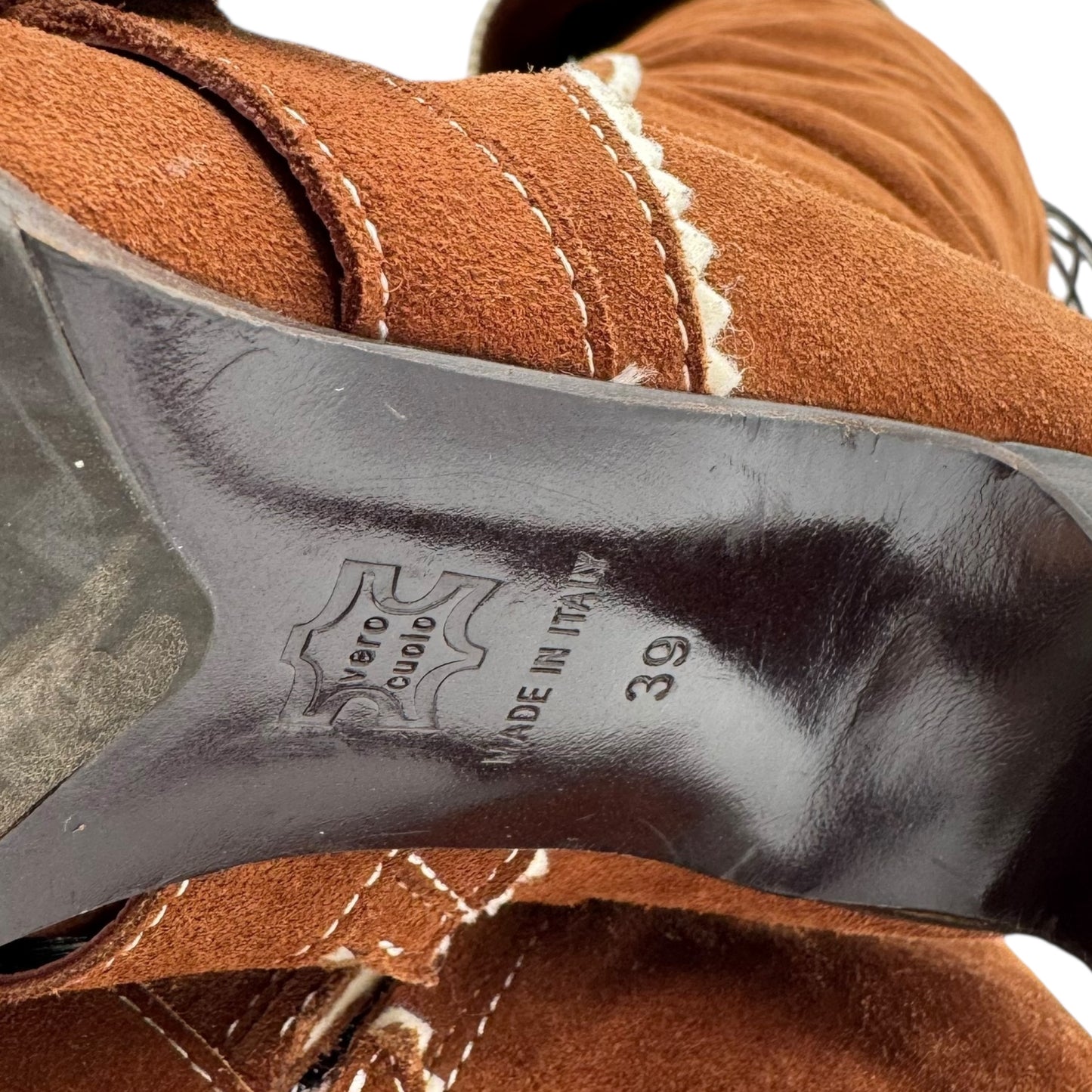 Dsquared2 Runway Suede Embroidered Thigh High Heeled Boots - Outfit Repeater