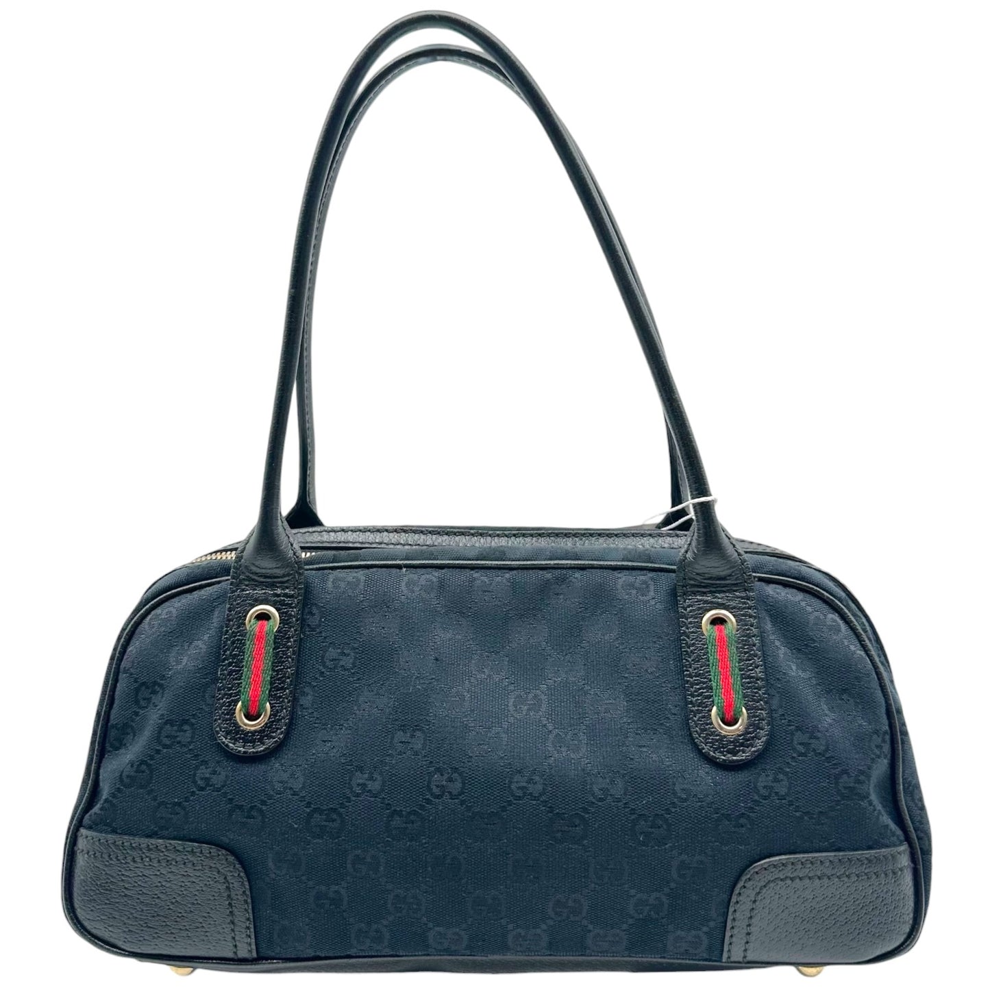 Gucci Black Monogram Canvas East-West Bowler Shoulder Bag