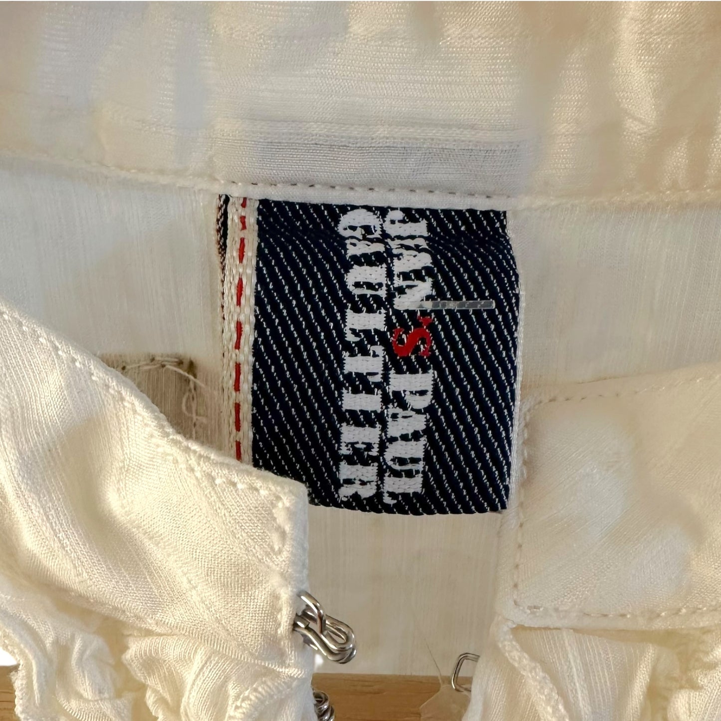 Jean Paul Gaultier Jean's White Semi-Sheer Cut-Out Blouse Top