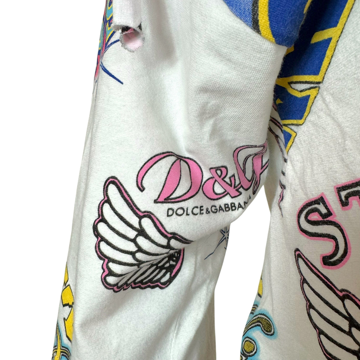 Dolce & Gabbana White Pop Art Print Mini Dress