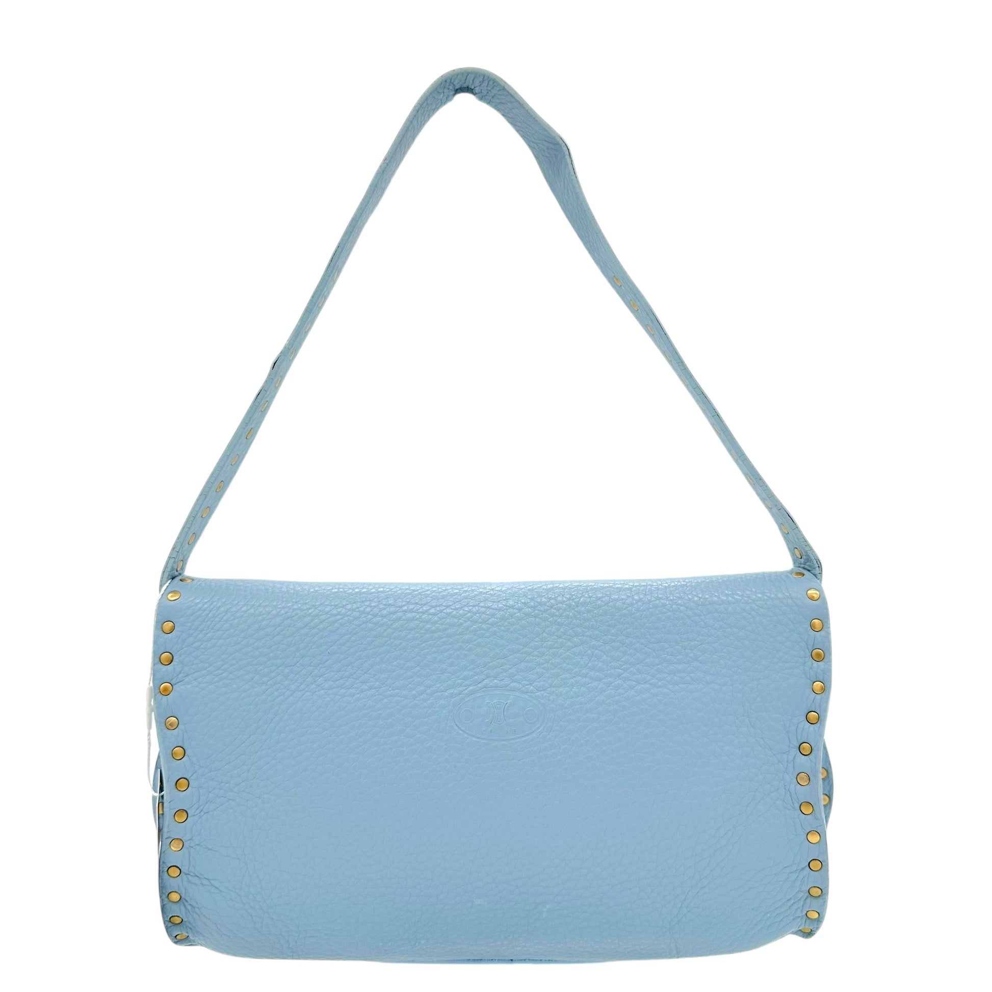 Celine Light Blue Leather Poulbot Bag