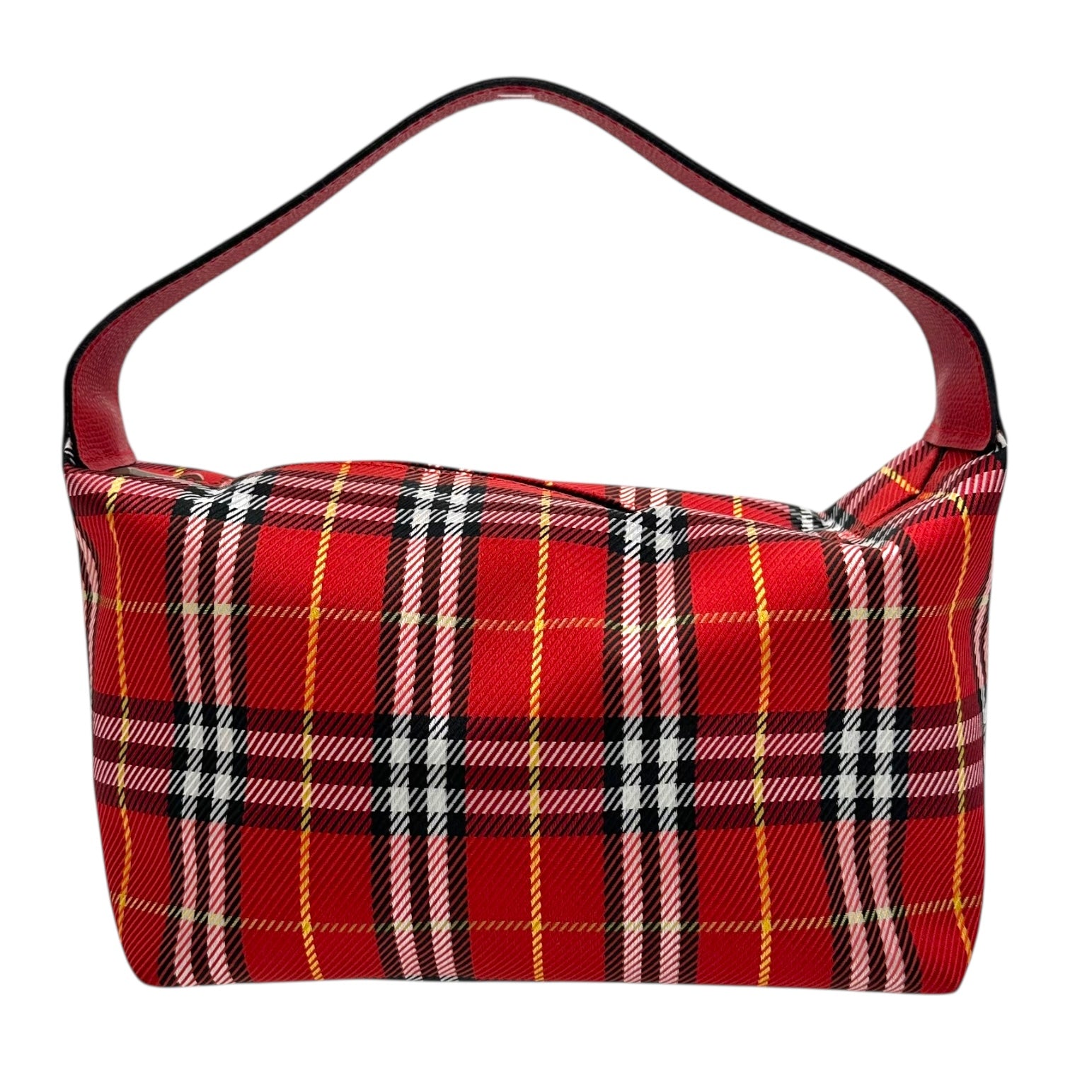 Burberry Blue Label Red Nova Check Plaid Canvas Pochette Bag - Outfit Repeater