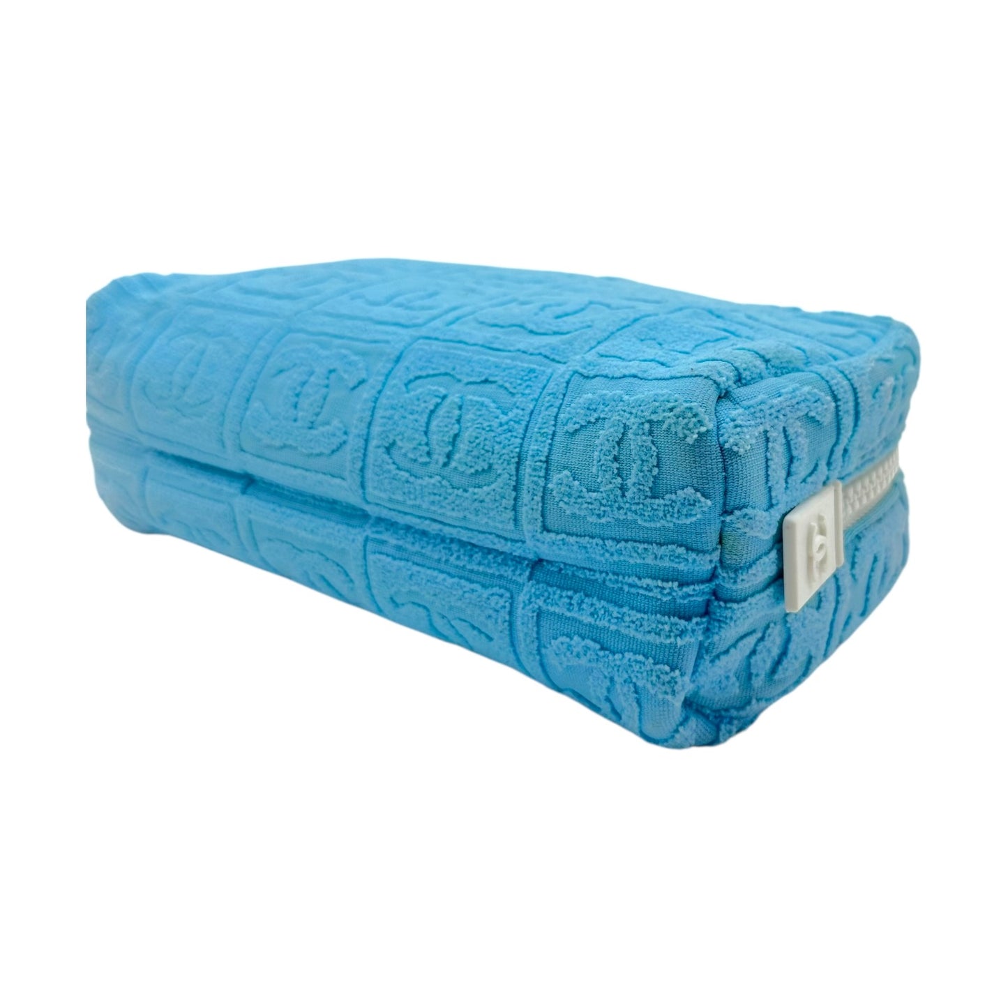 Chanel Sport Turquoise Terry Monogram Cosmetic Bag