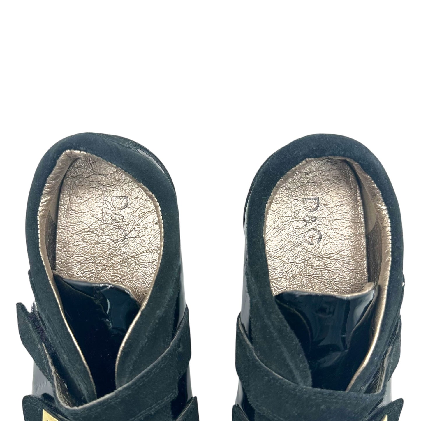 D&G Dolce & Gabbana Black Leather & Suede Low Profile Sneakers - Outfit Repeater