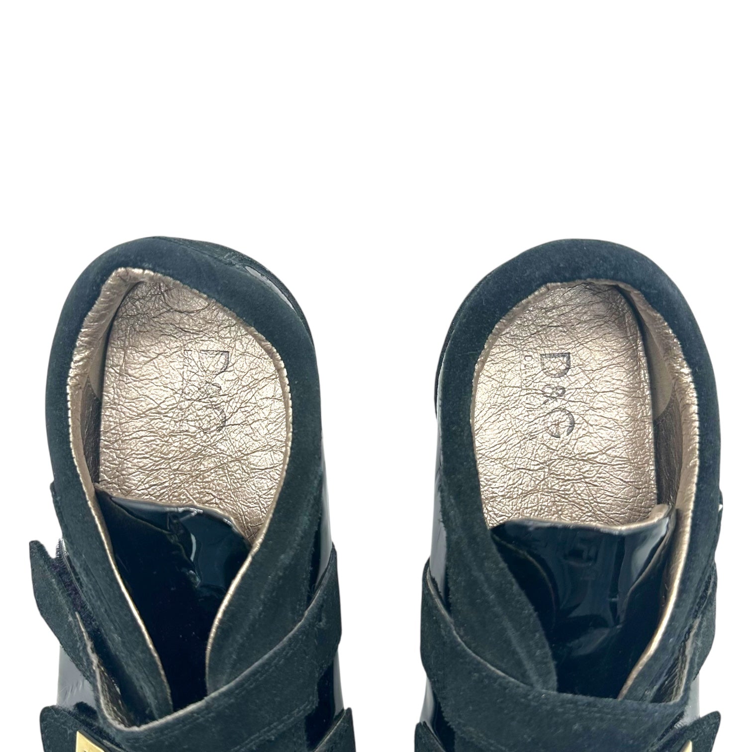 D&G Dolce & Gabbana Black Leather & Suede Low Profile Sneakers - Outfit Repeater