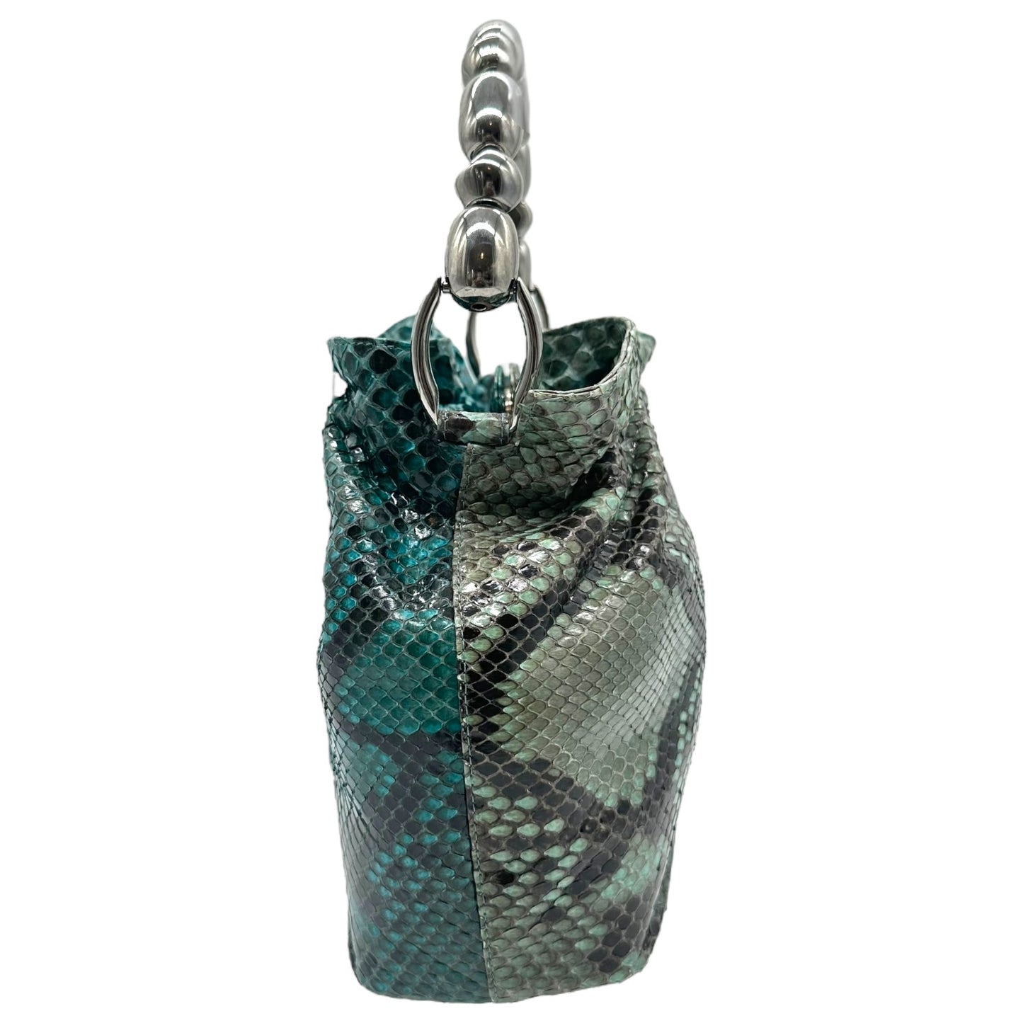 Christian Dior Blue Python Malice Pearl Clutch Bag